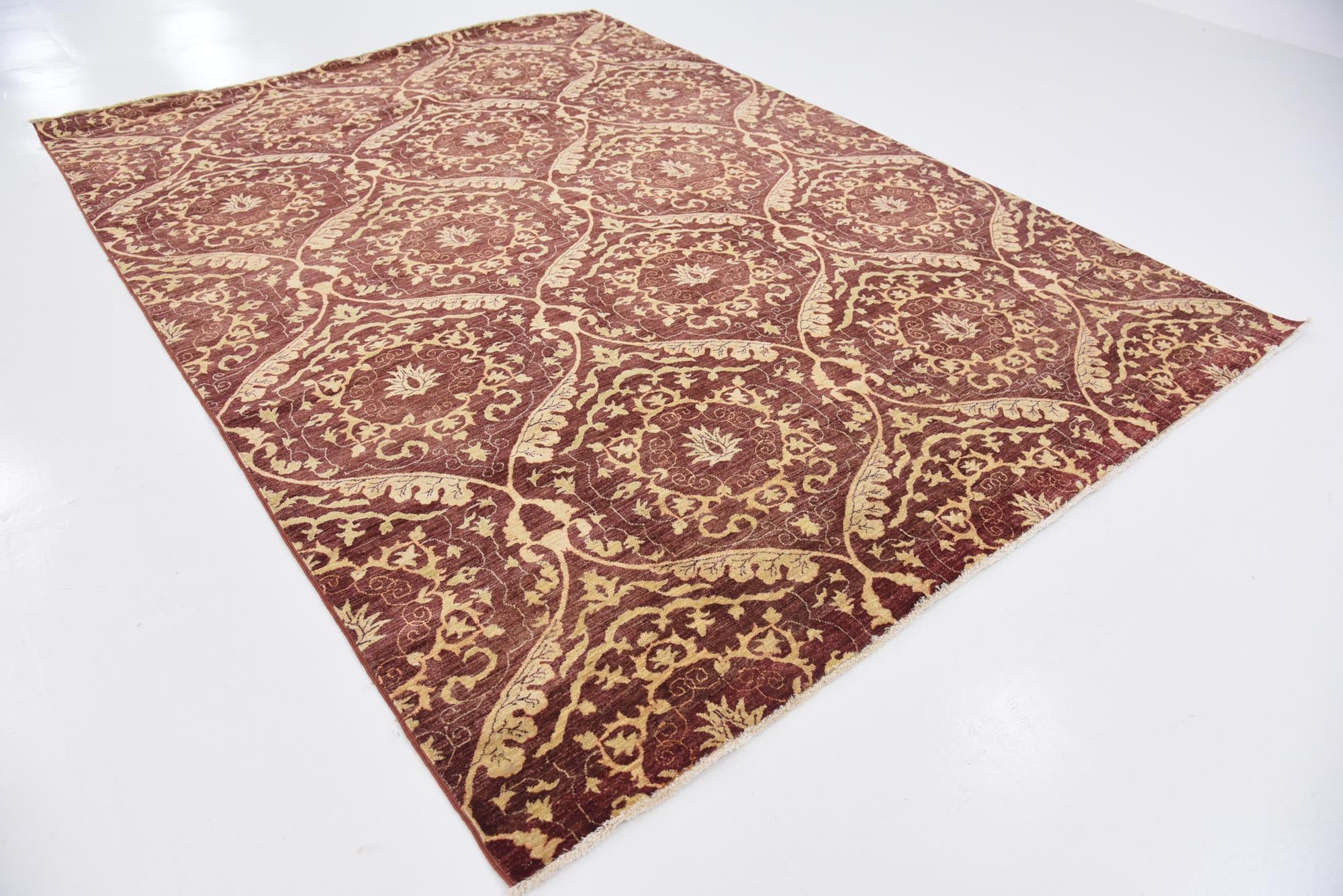 6' 11 x 9' 5 Hand Knotted Peshawar Ziegler Oriental Rug