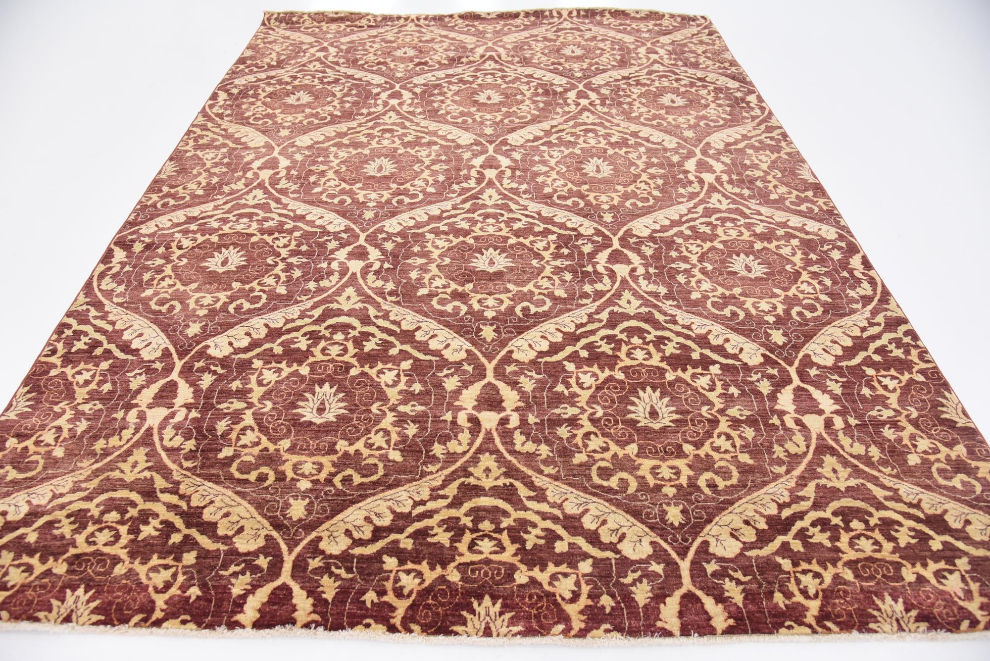 6' 11 x 9' 5 Hand Knotted Peshawar Ziegler Oriental Rug