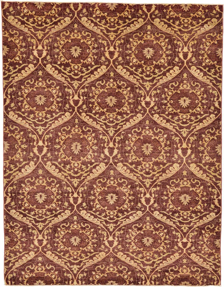 Detail image of 6' 11 x 9' 5 Hand Knotted Peshawar Ziegler Oriental Rug