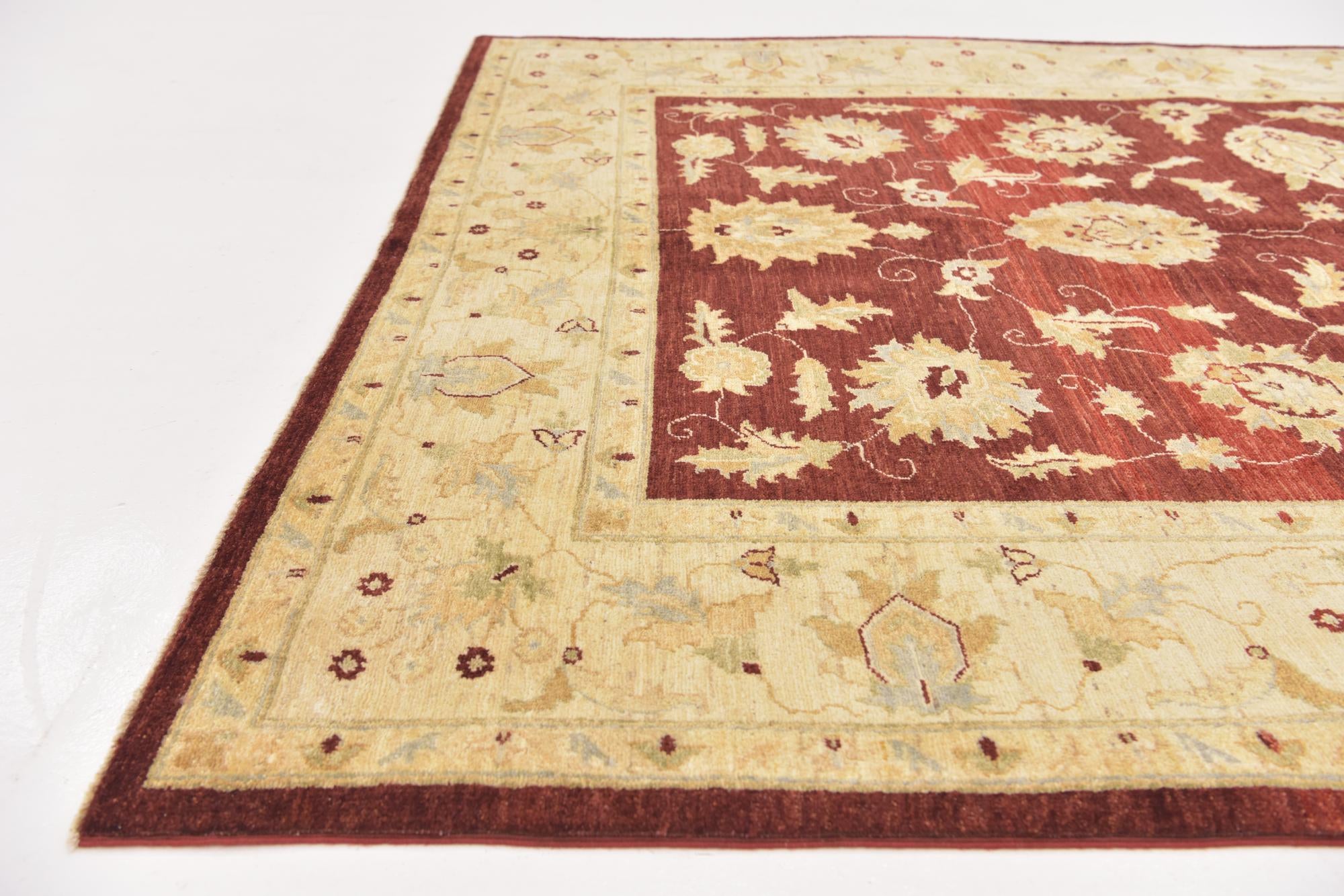 6' x 8' 4 Hand Knotted Peshawar Ziegler Rug