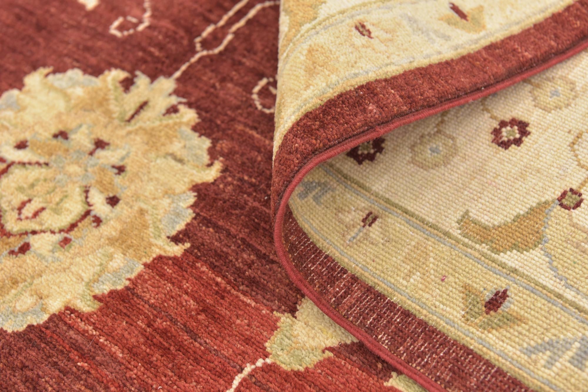 6' x 8' 4 Hand Knotted Peshawar Ziegler Rug