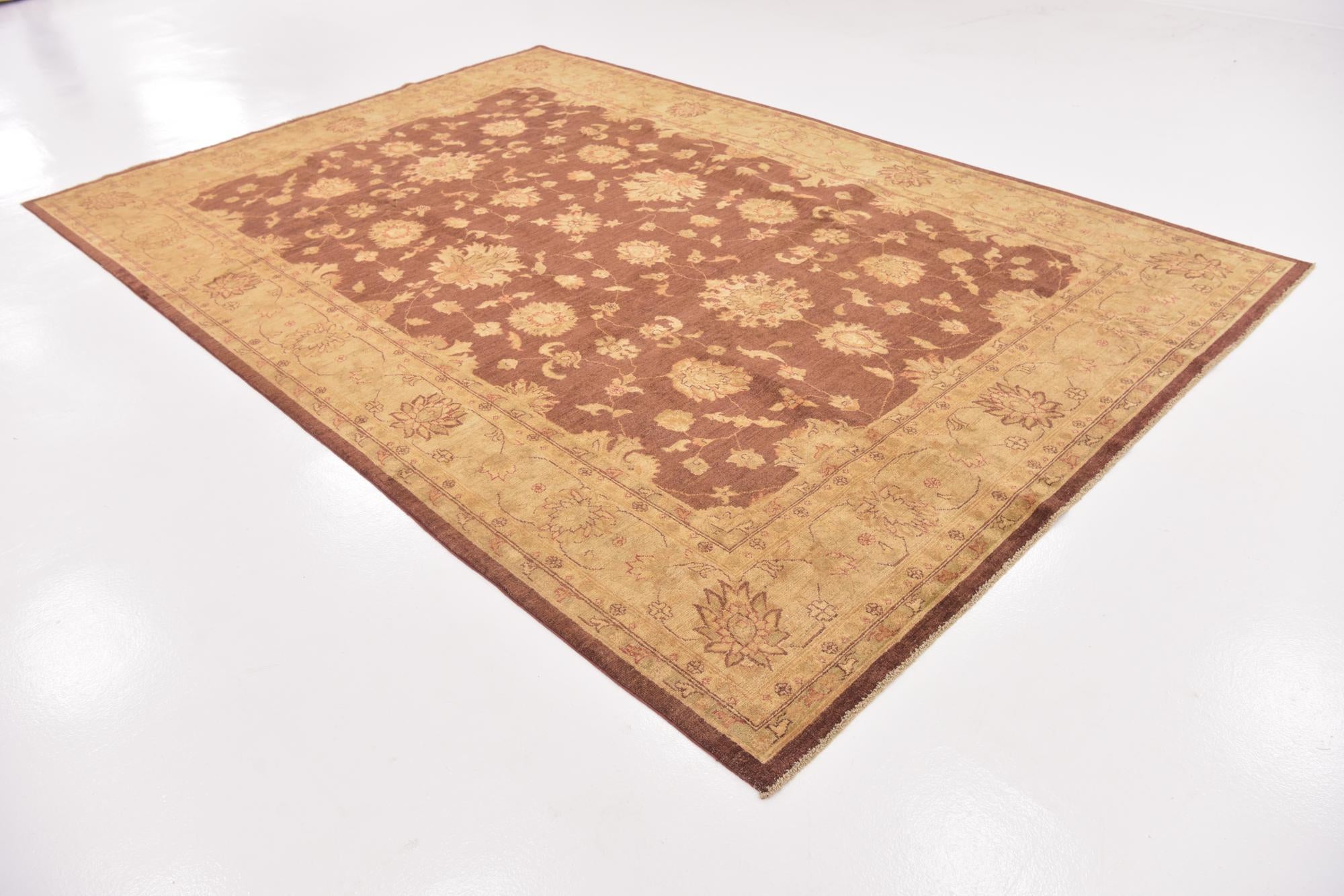 8' 2 x 12' 2 Hand Knotted Peshawar Ziegler Rug