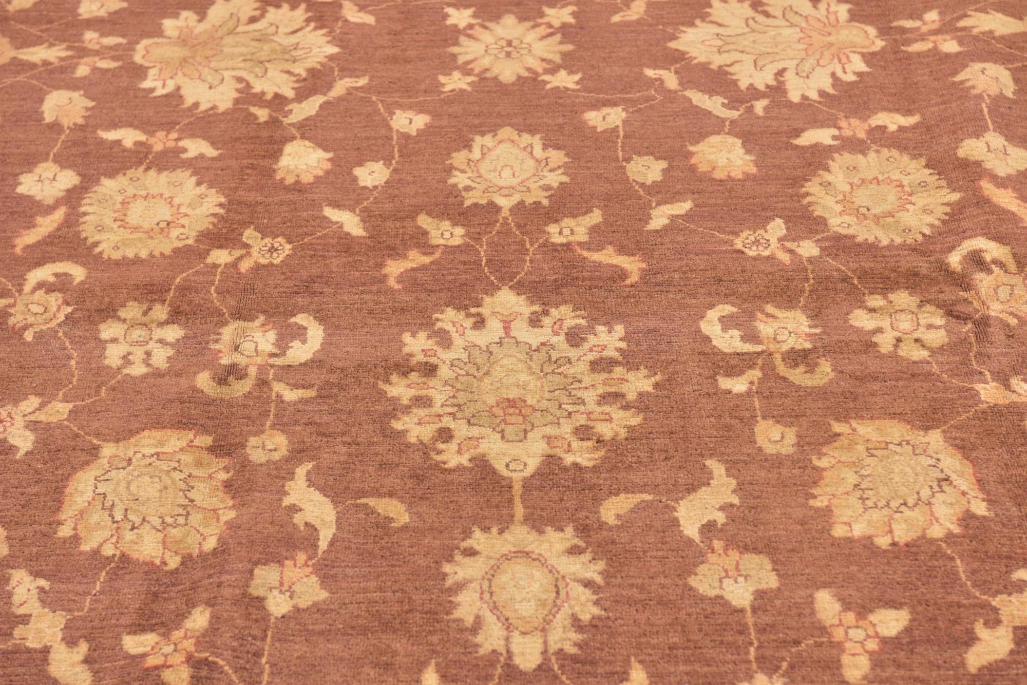 8' 2 x 12' 2 Hand Knotted Peshawar Ziegler Rug