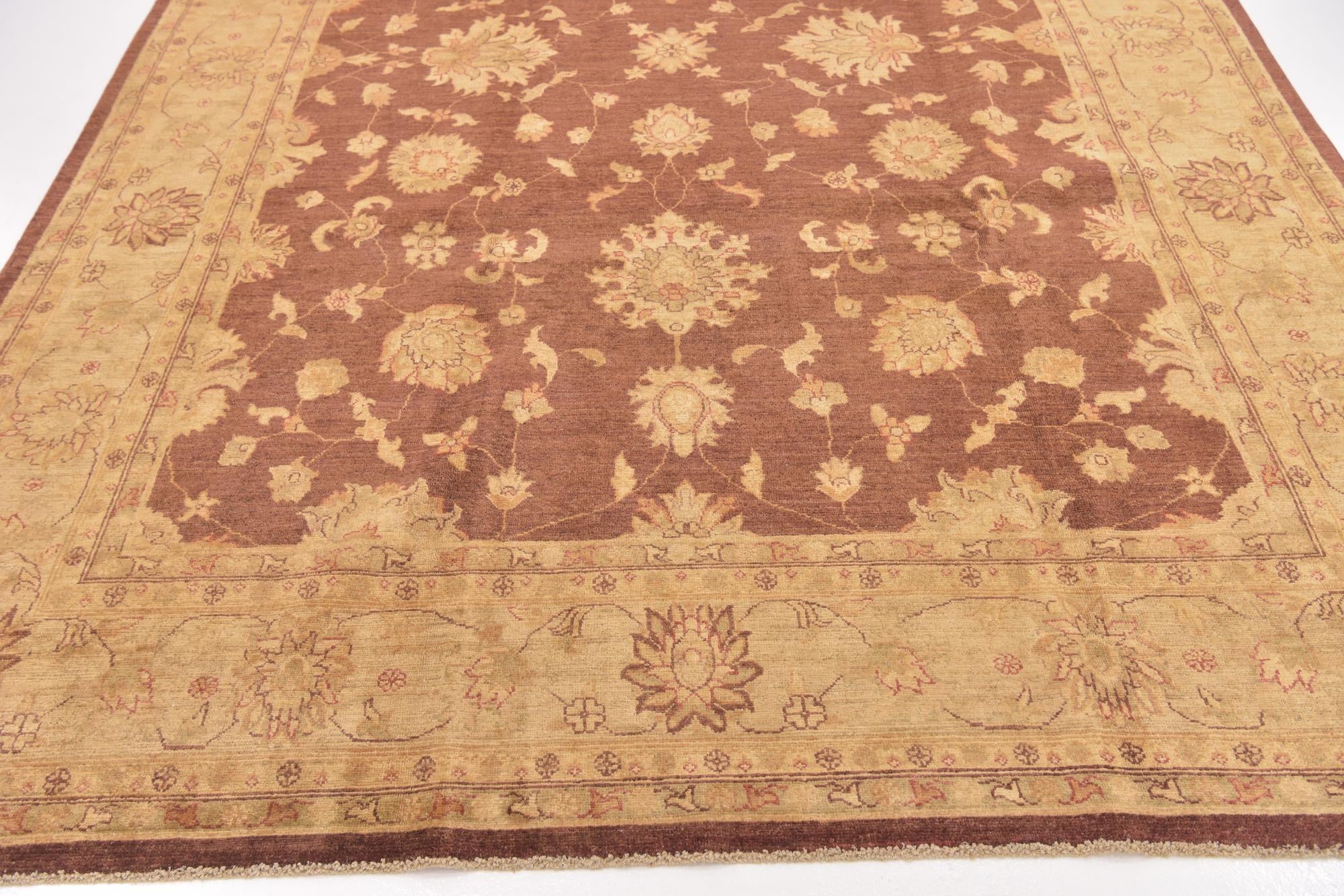 8' 2 x 12' 2 Hand Knotted Peshawar Ziegler Rug