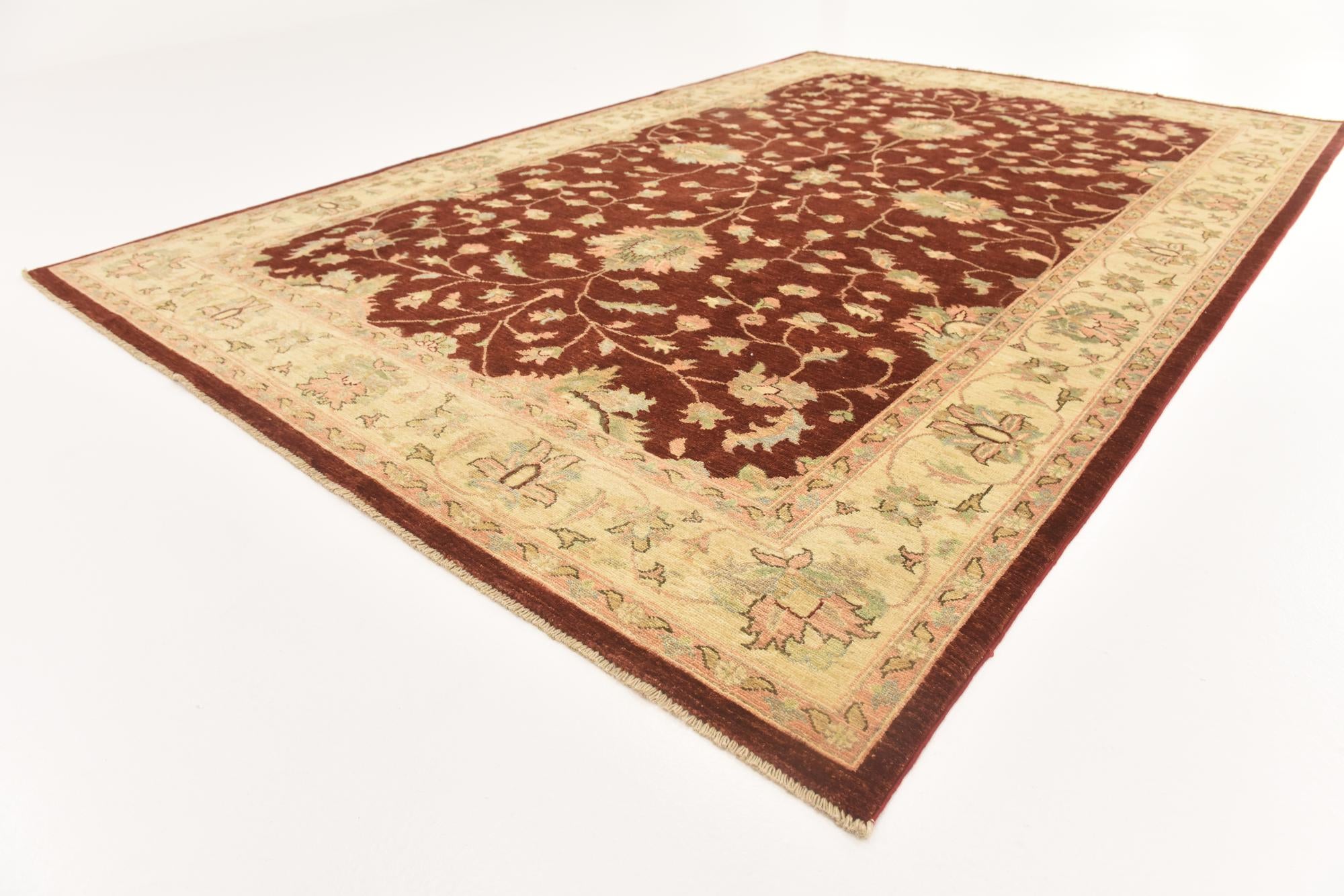 200cm x 290cm Hand Knotted Peshawar Ziegler Rug