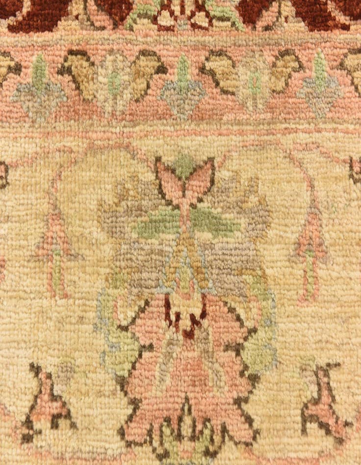 Detail image of 6' 6 x 9' 7  Hand Knotted Peshawar Ziegler Rug