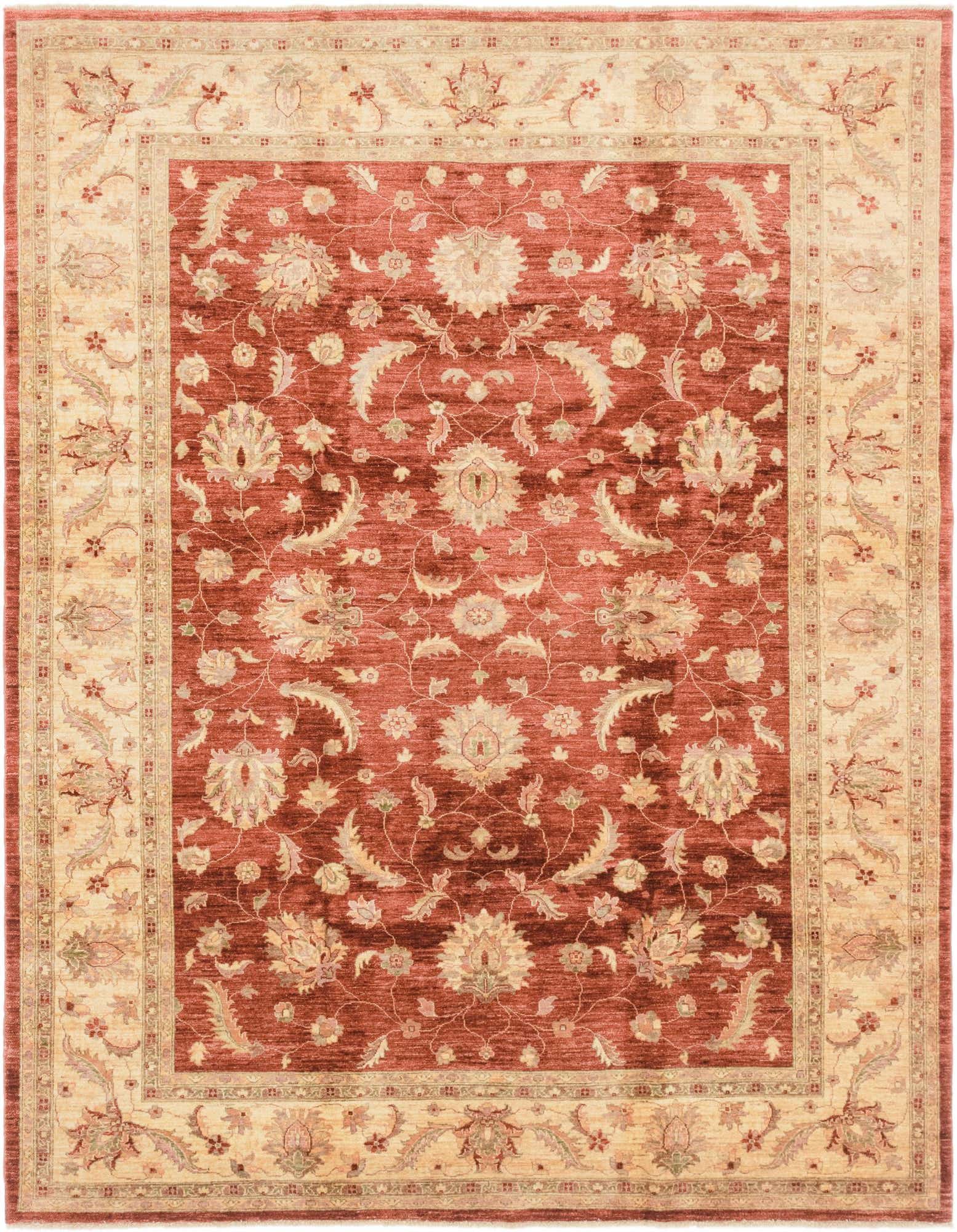 8' 1 x 10' 8 Hand Knotted Peshawar Ziegler Rug