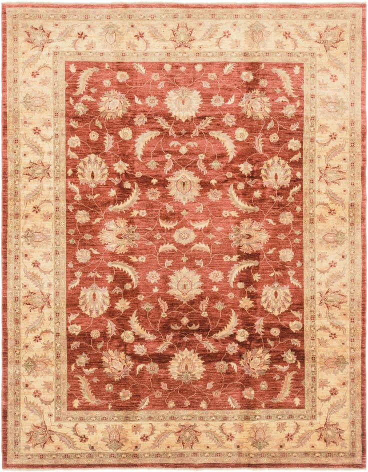 Detail image of 8' 1 x 10' 8 Hand Knotted Peshawar Ziegler Rug