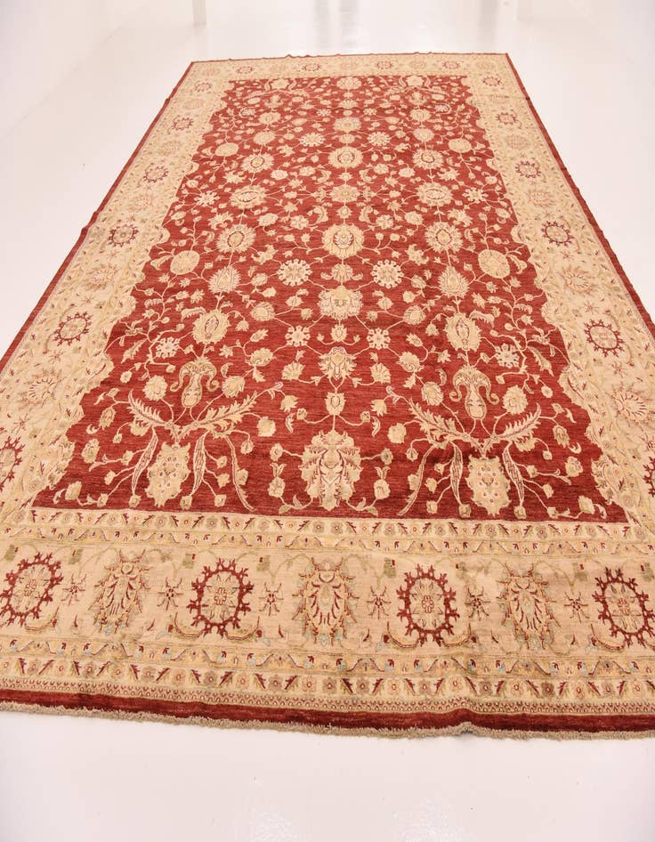 Detail image of 13' 1 x 17' 2  Hand Knotted Peshawar Ziegler Rug