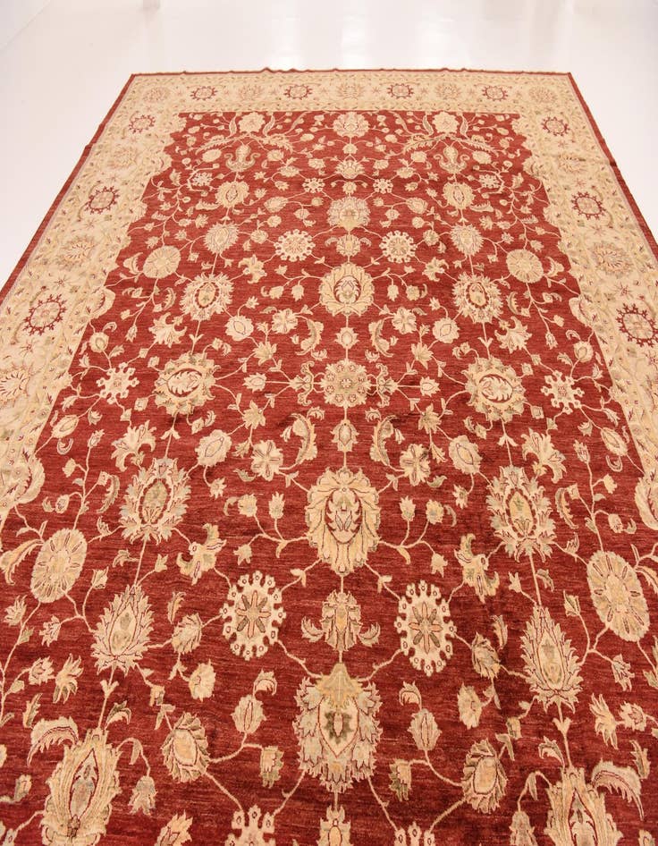 Detail image of 13' 1 x 17' 2  Hand Knotted Peshawar Ziegler Rug