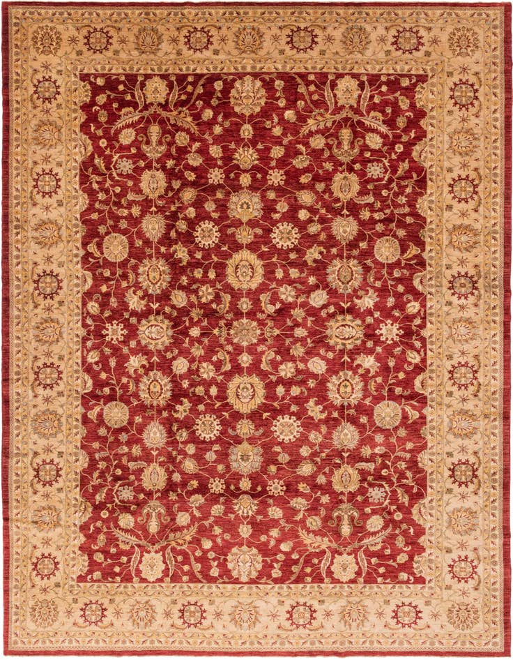 Detail image of 13' 1 x 17' 2 Hand Knotted Peshawar Ziegler Rug