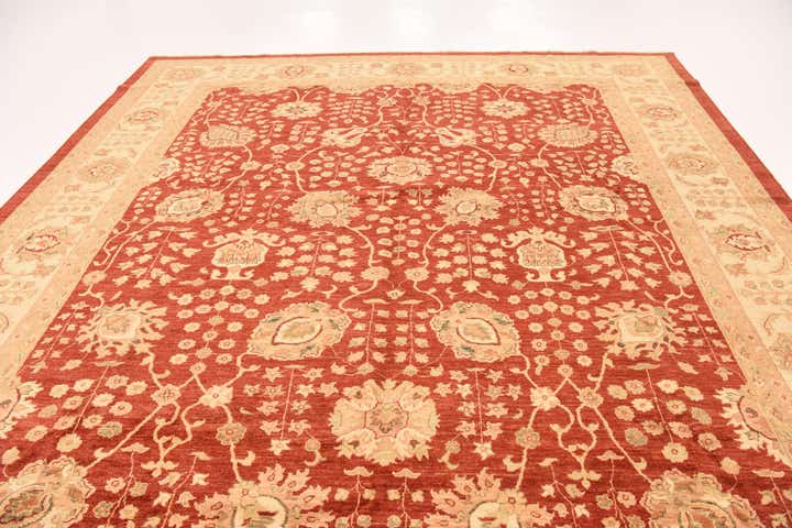 10' x 12' 10 Hand Knotted Peshawar Ziegler Rug
