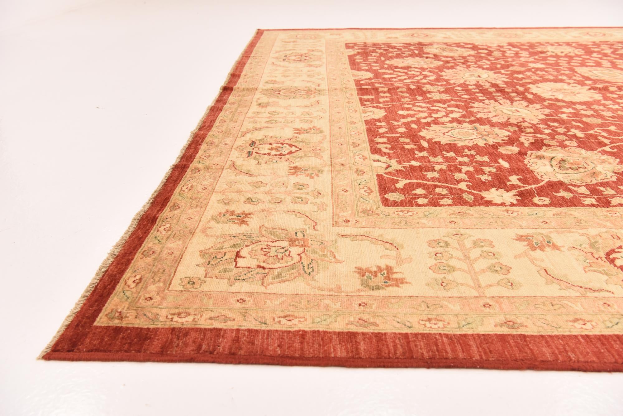 10' x 12' 10 Hand Knotted Peshawar Ziegler Rug