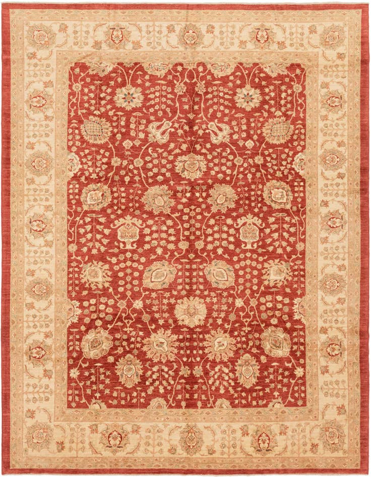 Detail image of 10' x 12' 10 Hand Knotted Peshawar Ziegler Rug