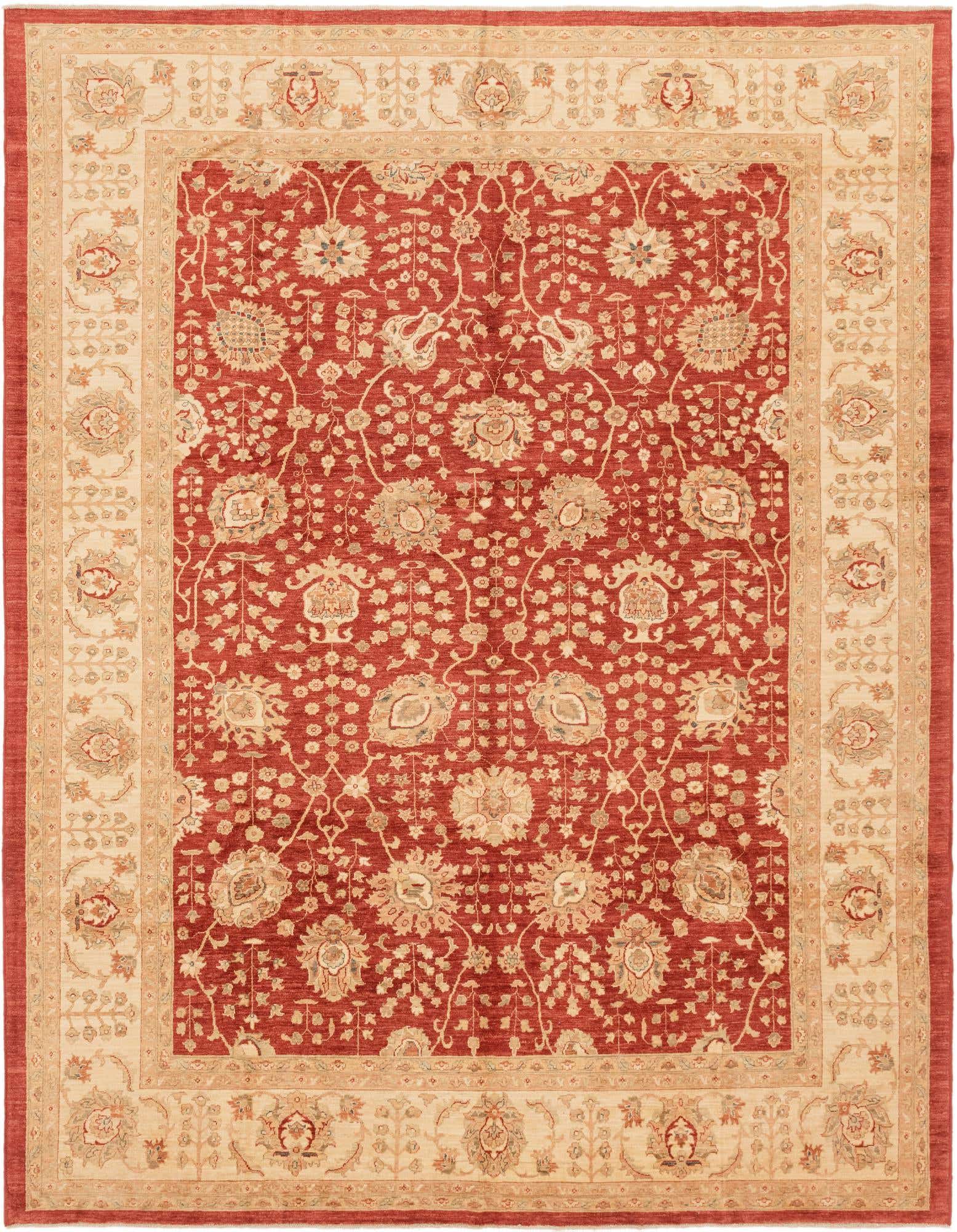 10' x 12' 10 Hand Knotted Peshawar Ziegler Rug