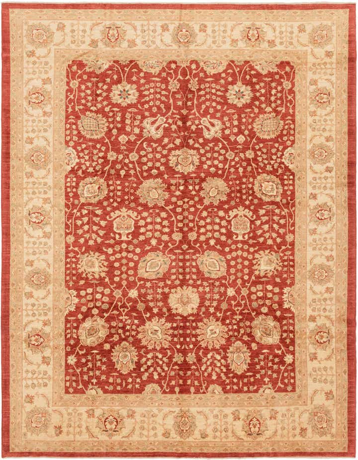 10' x 12' 10 Hand Knotted Peshawar Ziegler Rug