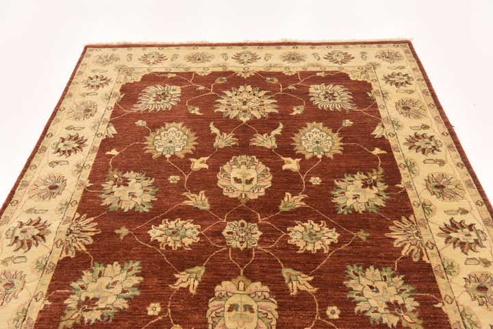 5' 5 x 8' 2 Hand Knotted Peshawar Ziegler Rug
