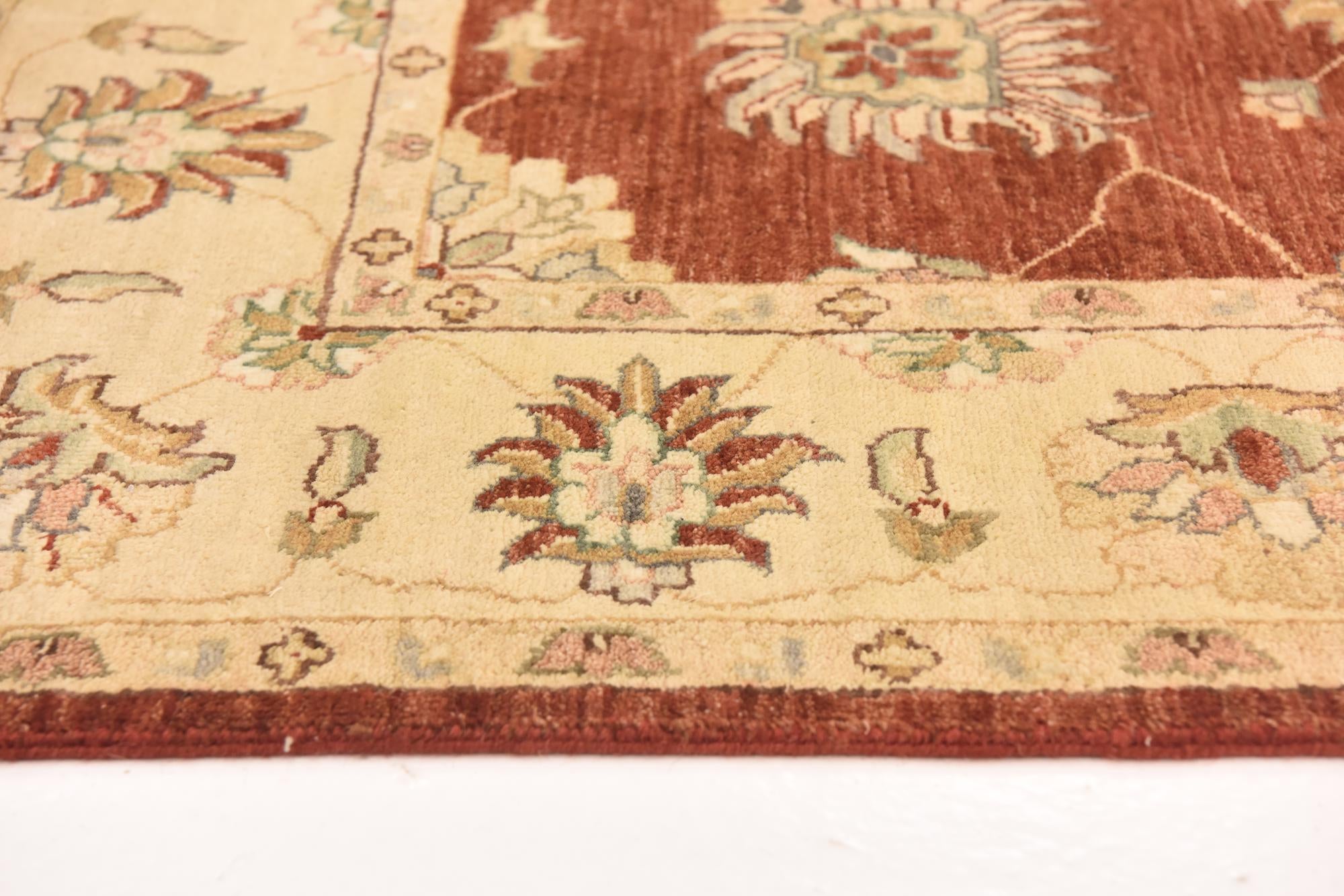 5' 5 x 8' 2 Hand Knotted Peshawar Ziegler Rug