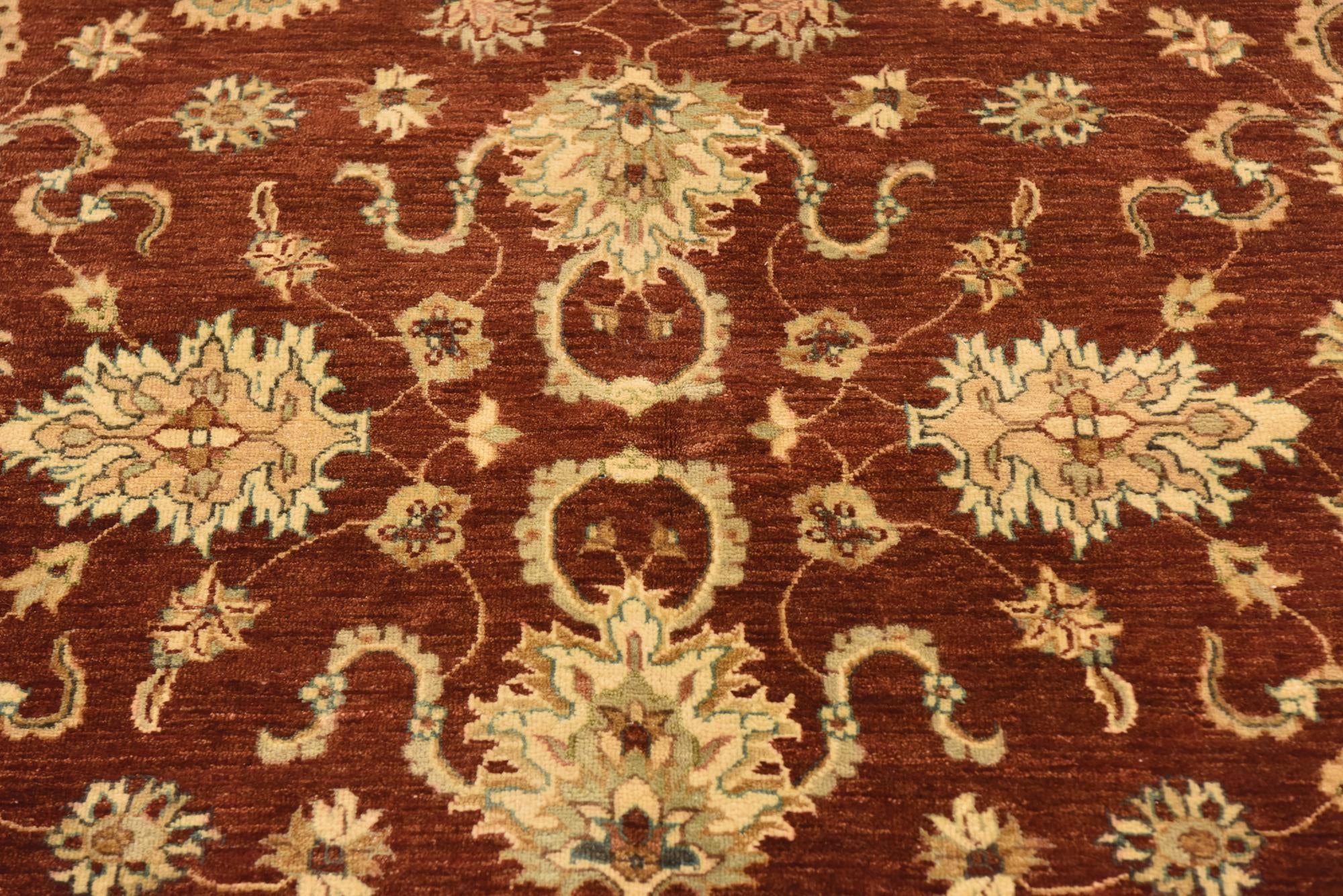 5' 6 x 8' Hand Knotted Peshawar Ziegler Rug