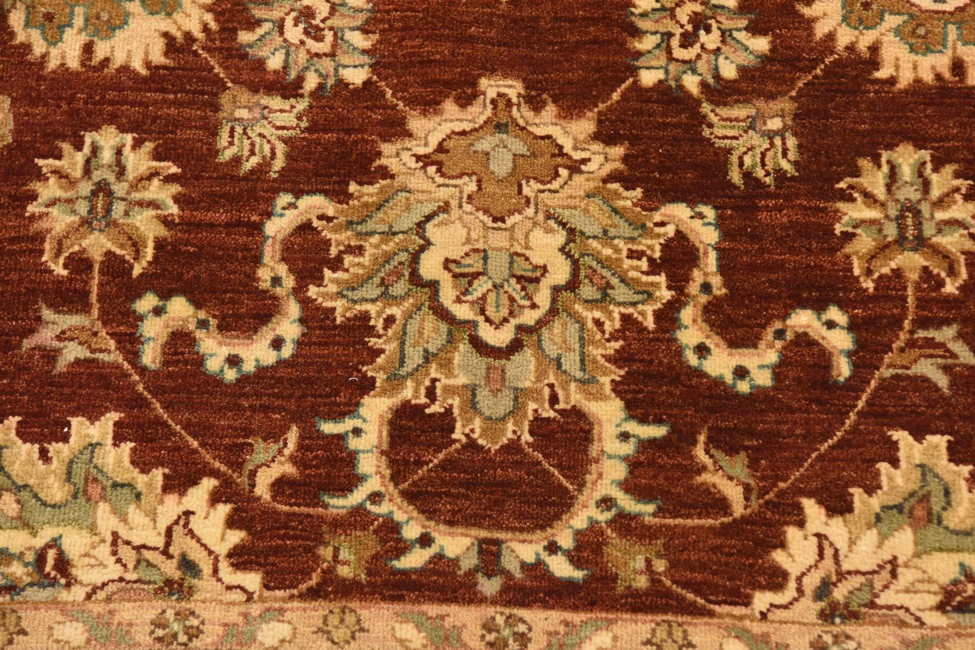 5' 6 x 8' Hand Knotted Peshawar Ziegler Rug