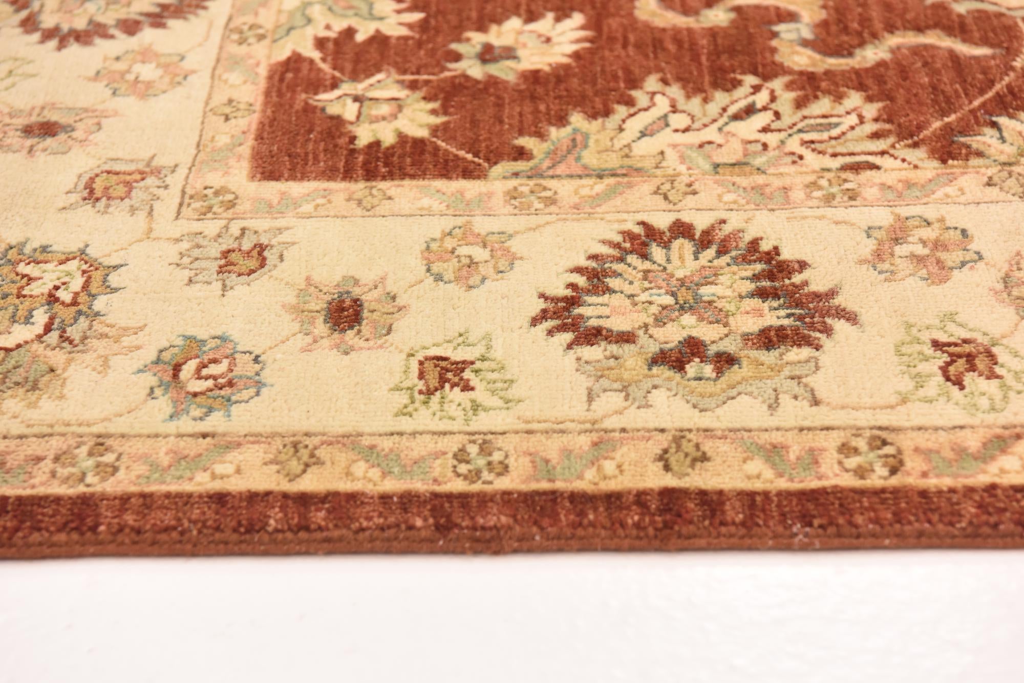5' 6 x 8' Hand Knotted Peshawar Ziegler Rug