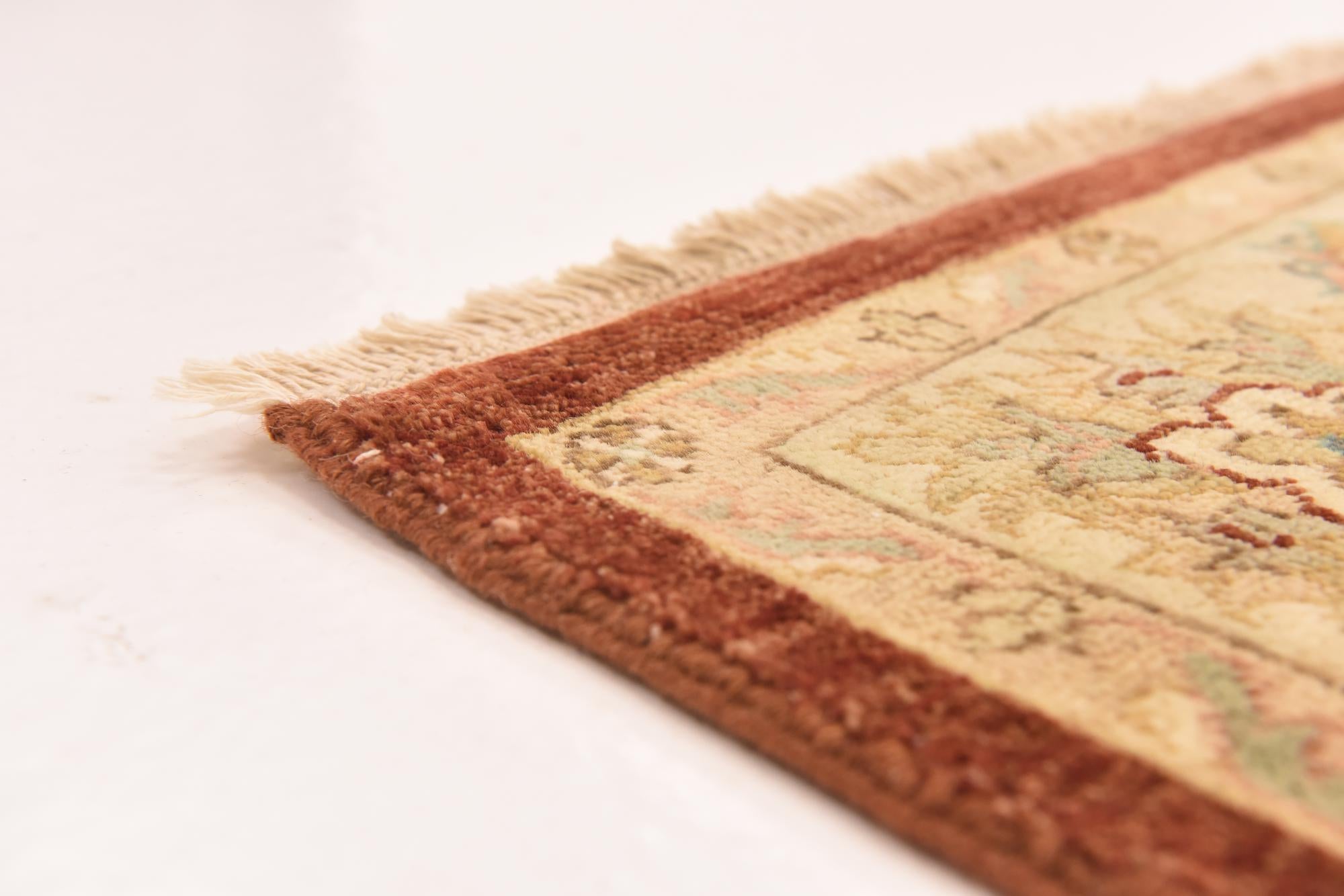 5' 6 x 8' Hand Knotted Peshawar Ziegler Rug