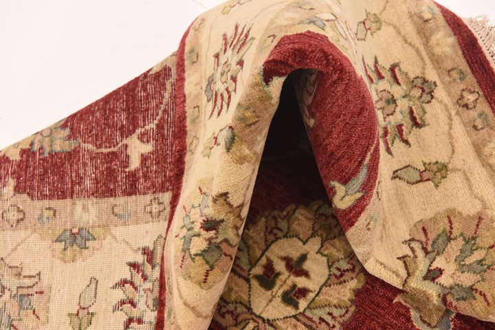 5' 7 x 8' 2 Hand Knotted Peshawar Ziegler Rug