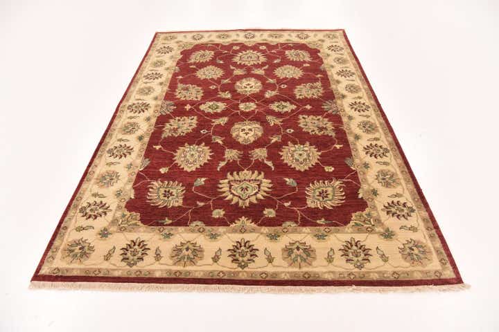 5' 7 x 8' 2 Hand Knotted Peshawar Ziegler Rug