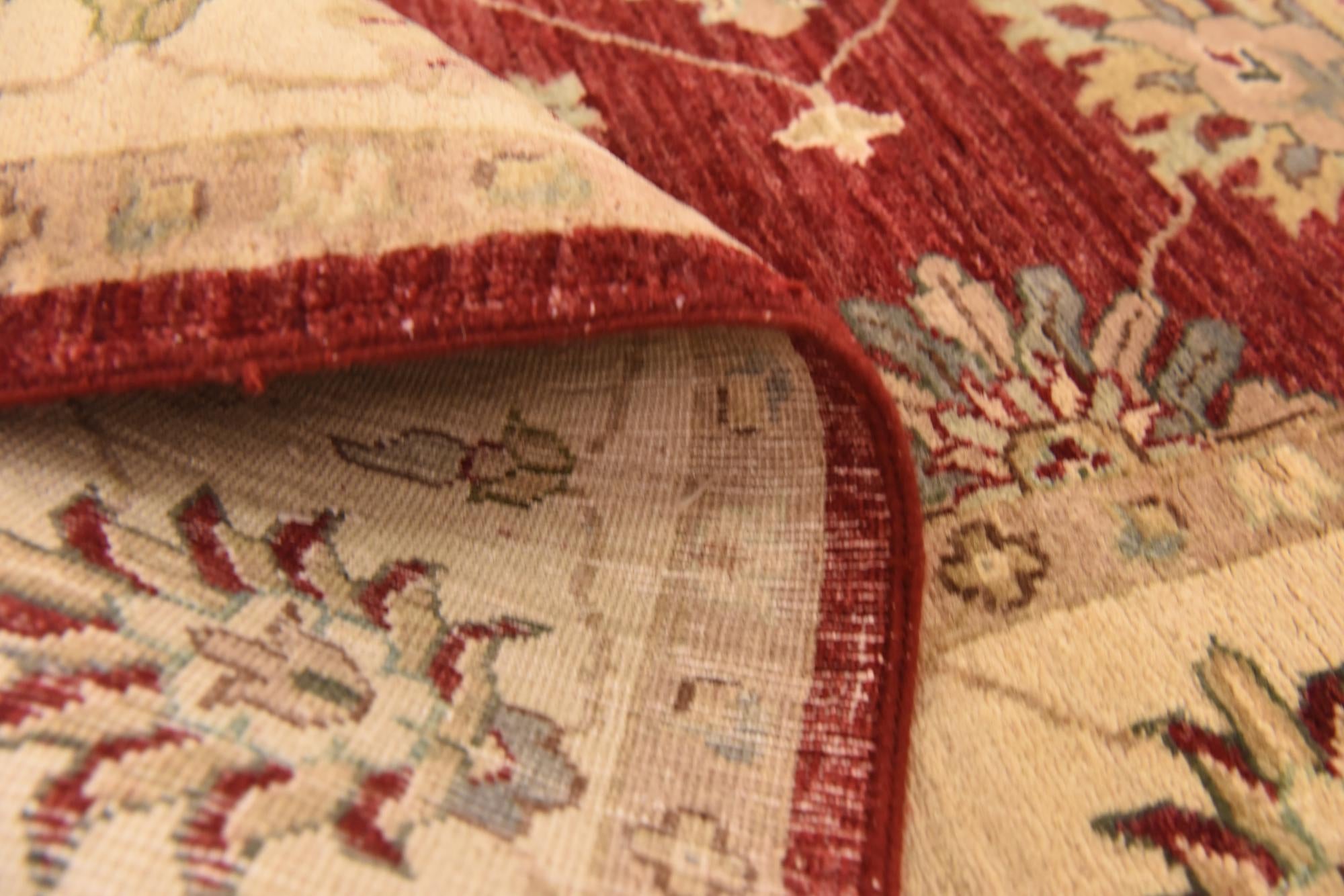 5' 7 x 8' 2 Hand Knotted Peshawar Ziegler Rug