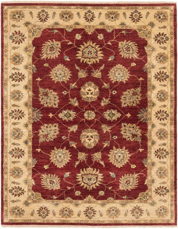 Detail image of 5' 7 x 8' 2 Hand Knotted Peshawar Ziegler Rug