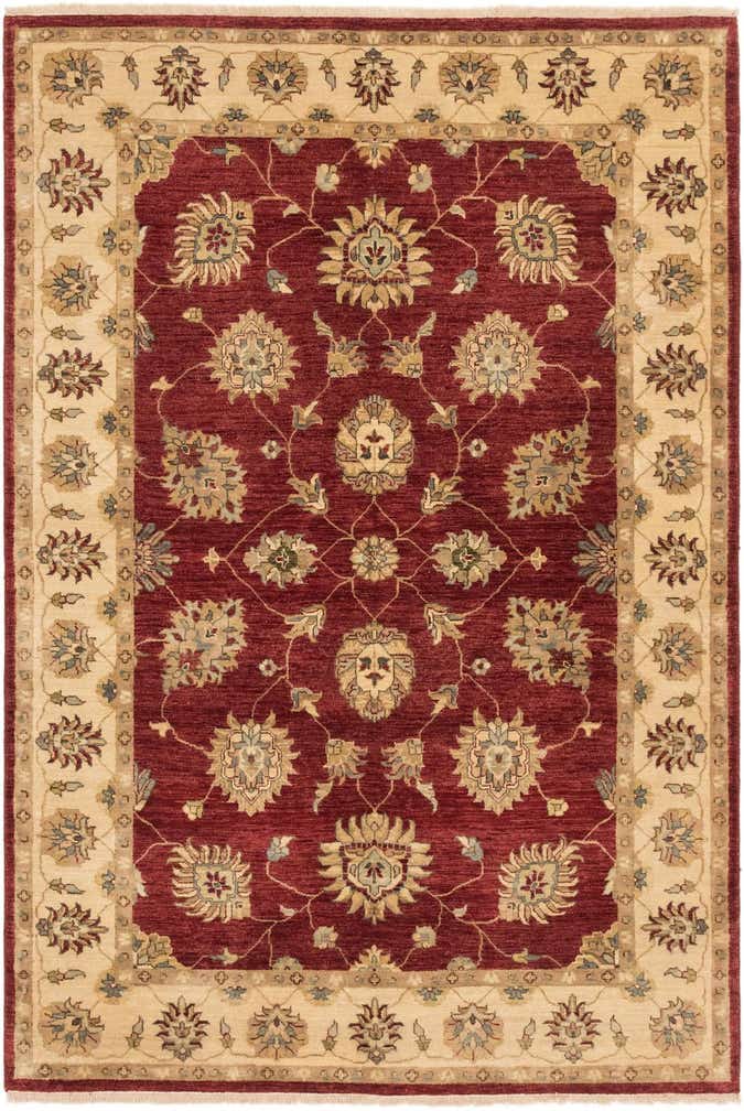 5' 7 x 8' 2 Hand Knotted Peshawar Ziegler Rug