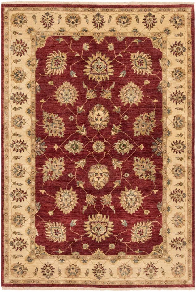Detail image of 5' 7 x 8' 2 Hand Knotted Peshawar Ziegler Rug
