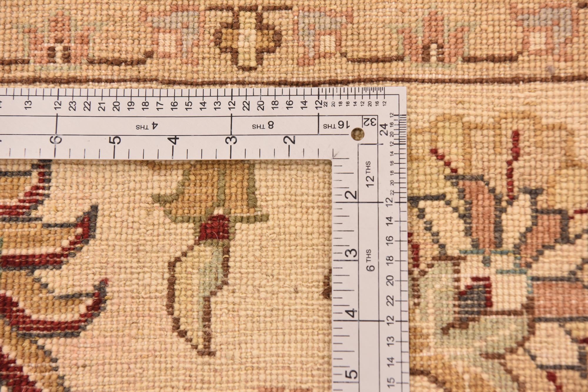 5' 7 x 8' 2 Hand Knotted Peshawar Ziegler Rug