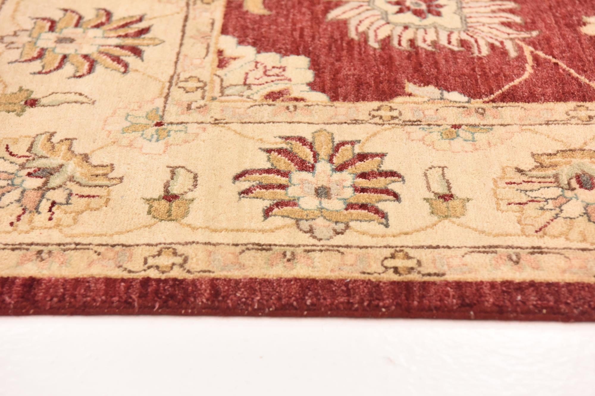 5' 7 x 8' 2 Hand Knotted Peshawar Ziegler Rug