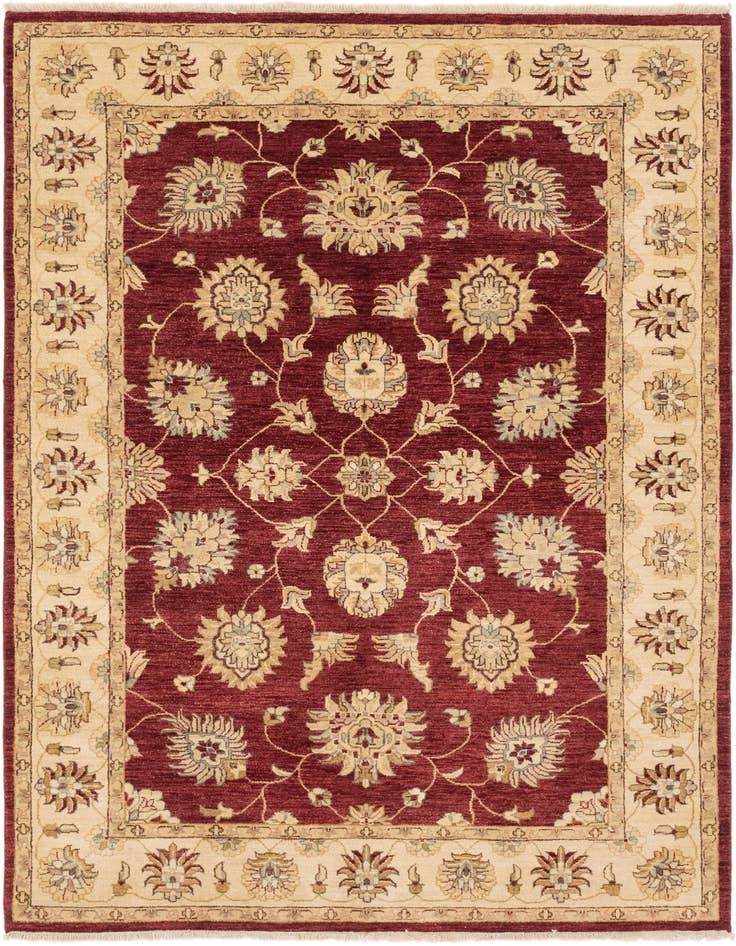 Detail image of 5' 7 x 8' 2 Hand Knotted Peshawar Ziegler Rug