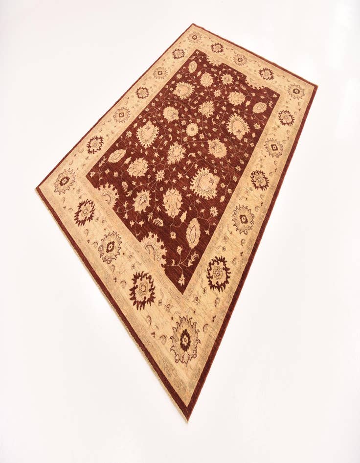 Detail image of 5' 8 x 7' 8  Hand Knotted Peshawar Ziegler Rug