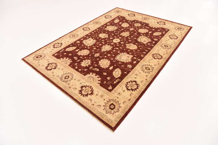 5' 8 x 7' 8 Hand Knotted Peshawar Ziegler Rug