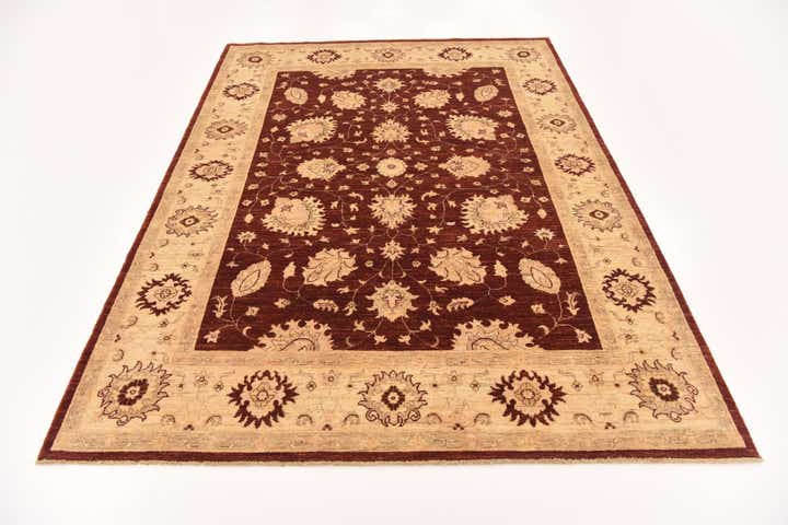 5' 8 x 7' 8 Hand Knotted Peshawar Ziegler Rug