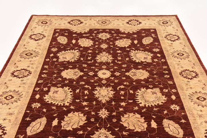 5' 8 x 7' 8 Hand Knotted Peshawar Ziegler Rug