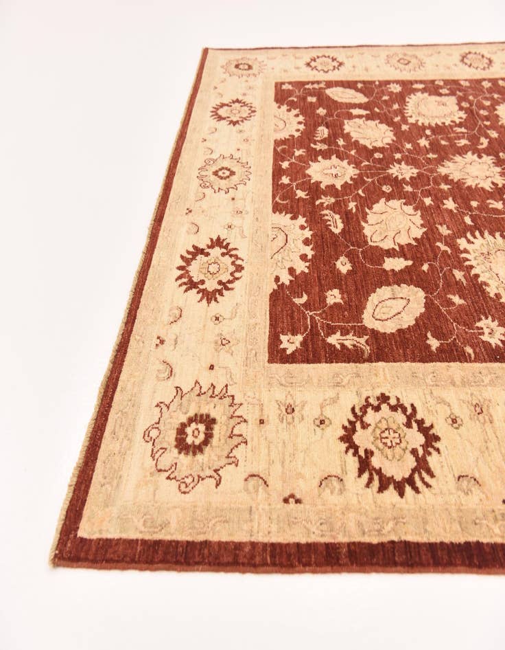 Detail image of 5' 8 x 7' 8  Hand Knotted Peshawar Ziegler Rug