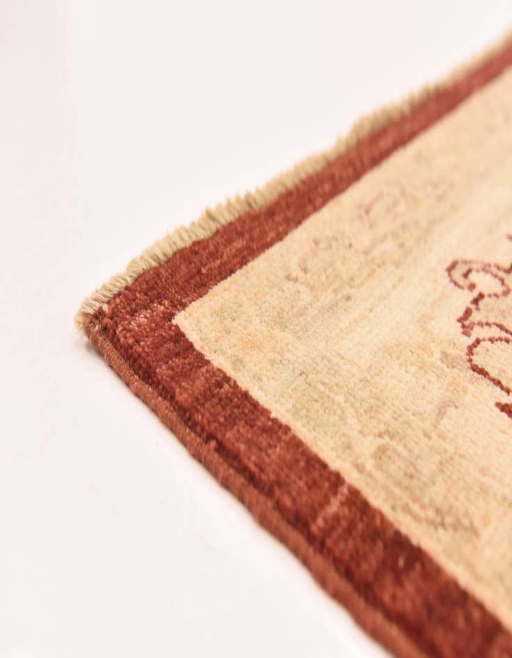 Detail image of 5' 8 x 7' 8  Hand Knotted Peshawar Ziegler Rug