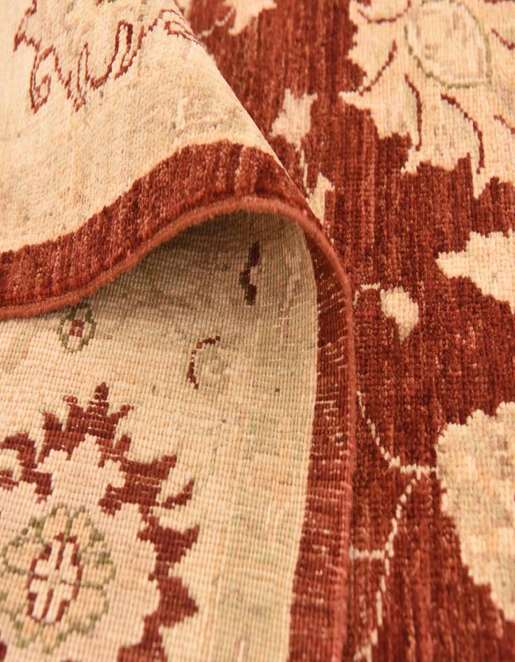 Detail image of 5' 8 x 7' 8  Hand Knotted Peshawar Ziegler Rug