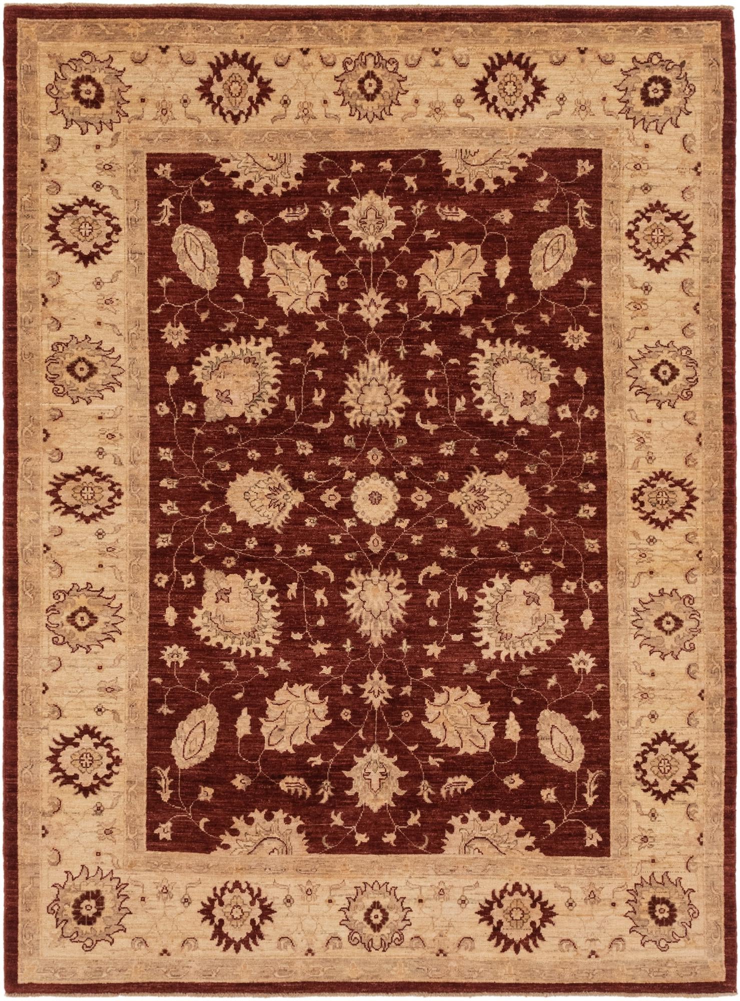 5' 8 x 7' 8 Hand Knotted Peshawar Ziegler Rug