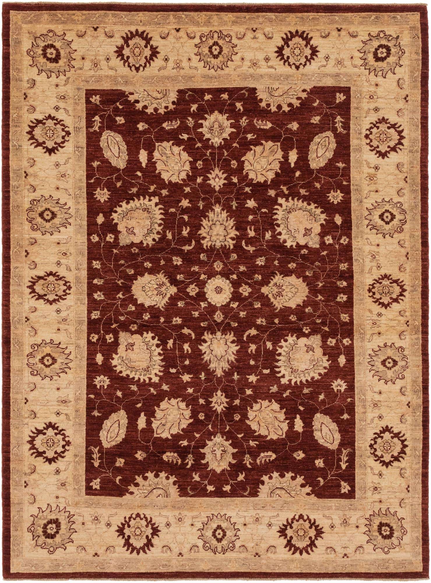 5' 8 x 7' 8 Hand Knotted Peshawar Ziegler Rug