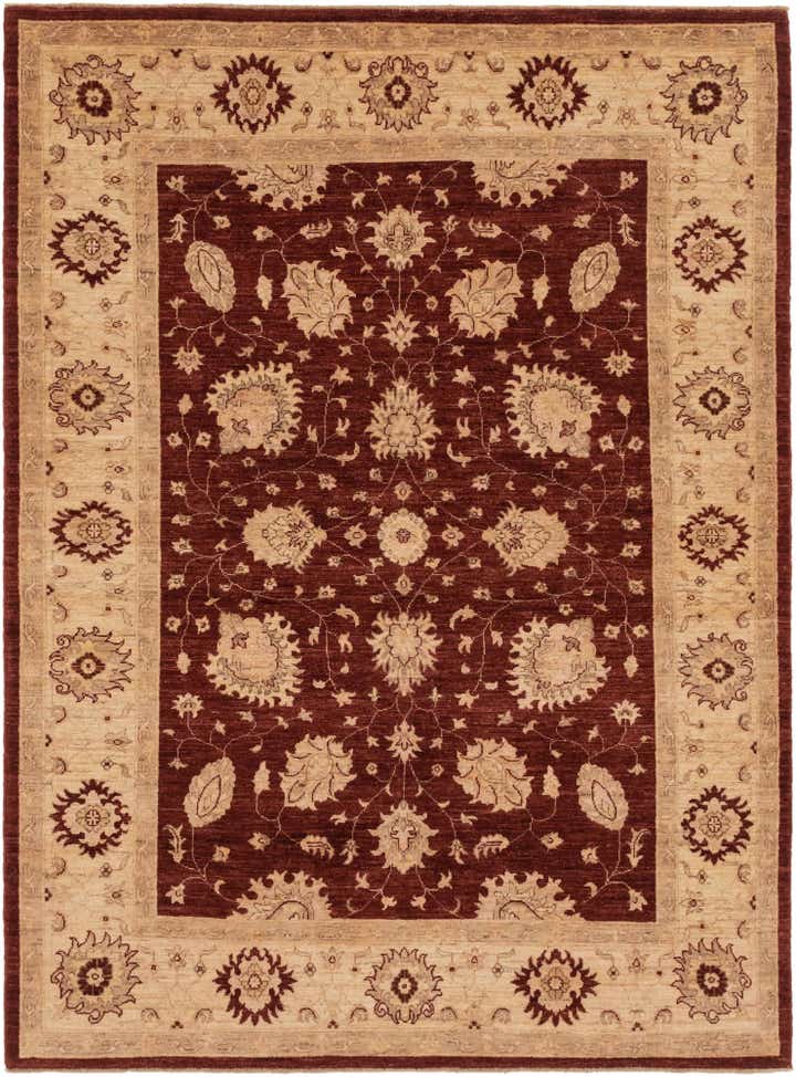 5' 8 x 7' 8 Hand Knotted Peshawar Ziegler Rug