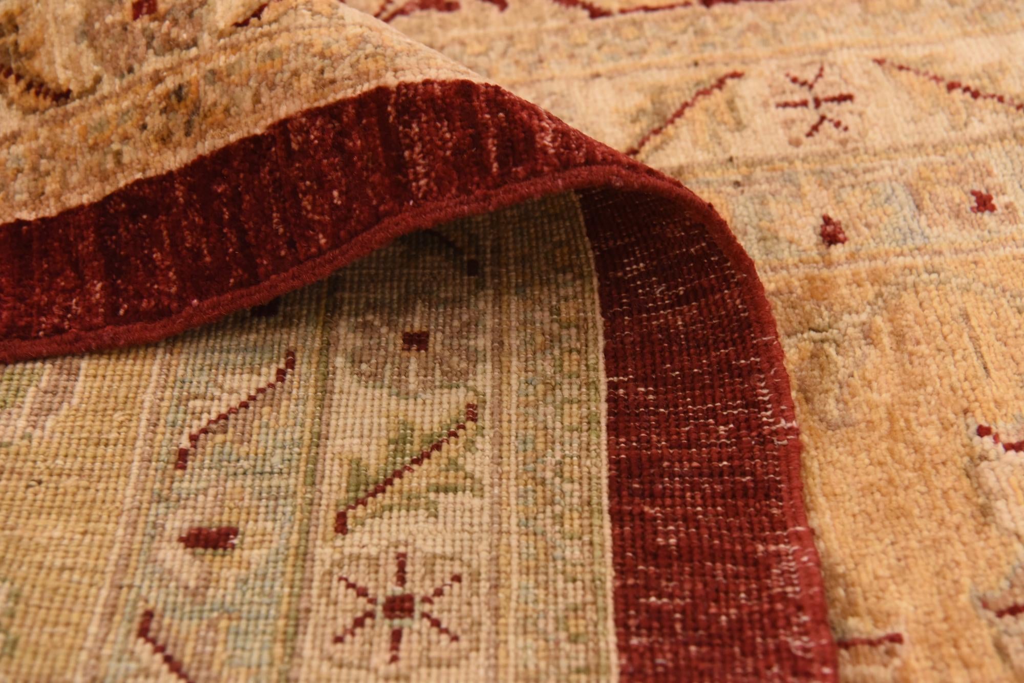 13' 5 x 17' 8 Hand Knotted Peshawar Ziegler Rug