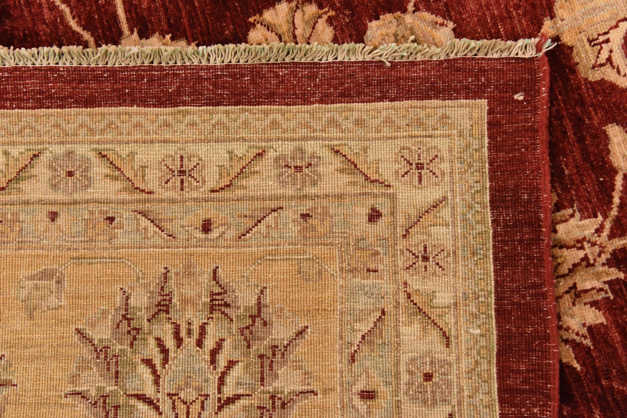 13' 5 x 17' 8 Hand Knotted Peshawar Ziegler Rug