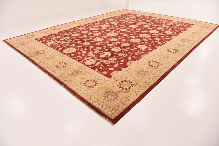 13' 5 x 17' 8 Hand Knotted Peshawar Ziegler Rug
