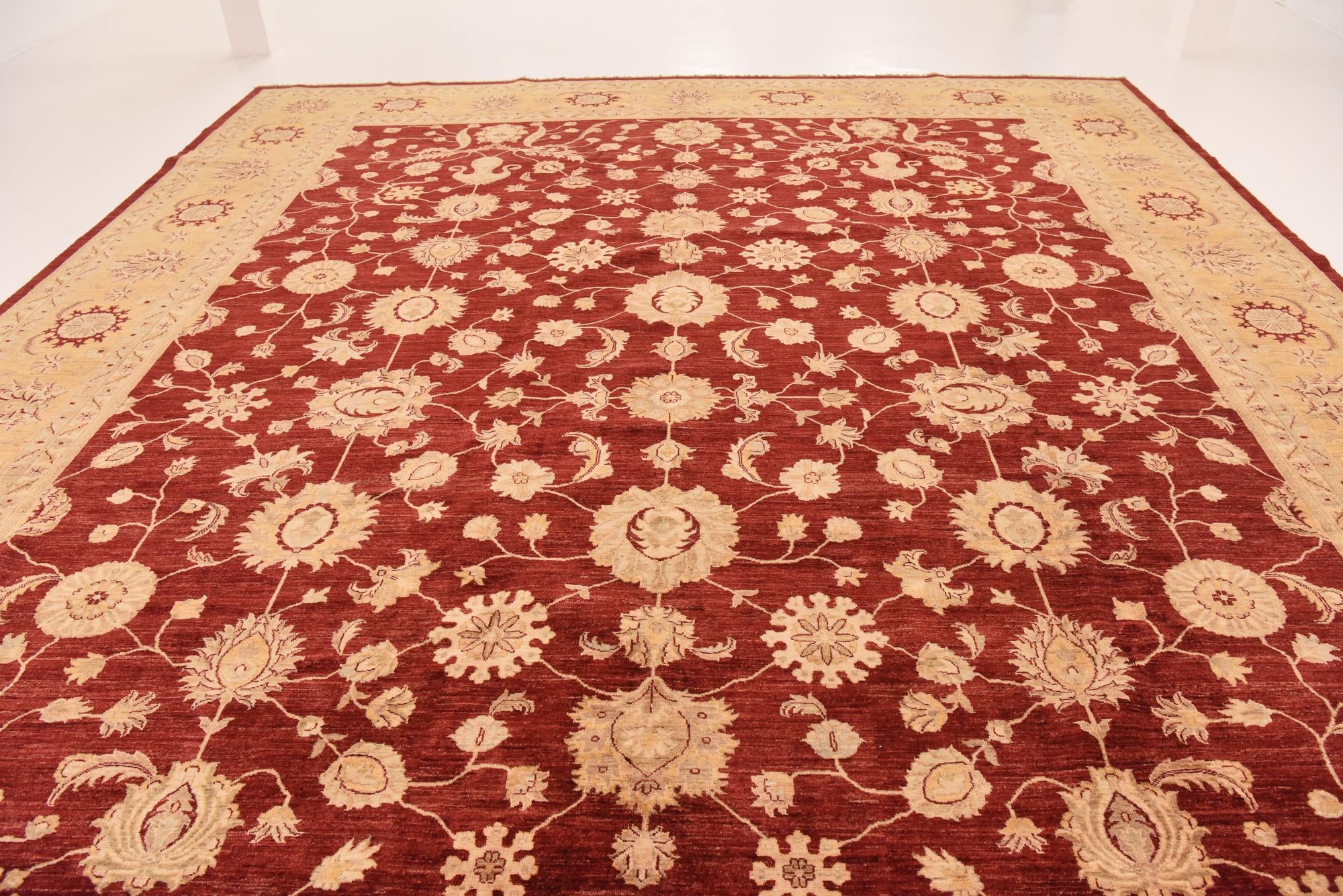13' 5 x 17' 8 Hand Knotted Peshawar Ziegler Rug