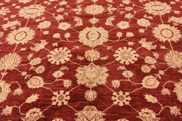13' 5 x 17' 8 Hand Knotted Peshawar Ziegler Rug